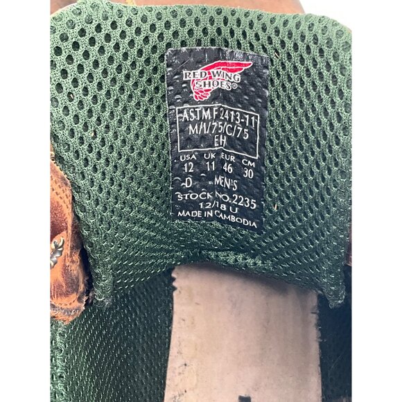 Red Wing Men's‎ Work Boots Brown Size 12 D Leather Steel Toe Imperfections - Picture 5 of 14